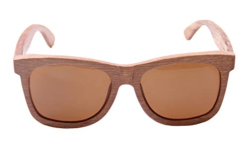 LY4U Gafas de sol de madera para hombre y mujer Gafas vintage Lentes polarizadas Gafas de sol unisex con caja de bambú