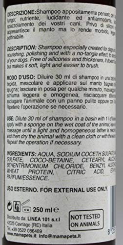 M' Ma Pets Champú + Acondicionador para Perros y Gatos - Deja el Pelo Limpio, Suave y Más Fácil de Peinar - 250 ml