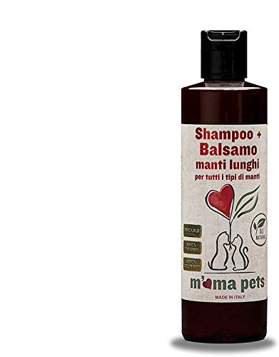 M' Ma Pets Champú + Acondicionador para Perros y Gatos - Deja el Pelo Limpio, Suave y Más Fácil de Peinar - 250 ml