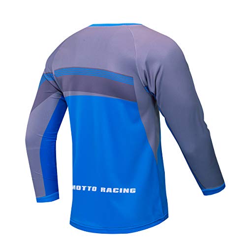 Maillot de Ciclismo para Hombre Camiseta MTB Shirt de Manga Larga Transpirable Camiseta de Bicicleta de Montaña