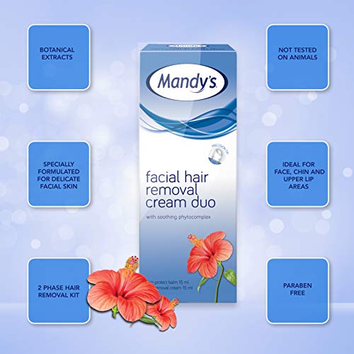 Mandy's - Crema facial para depilación (15 ml)