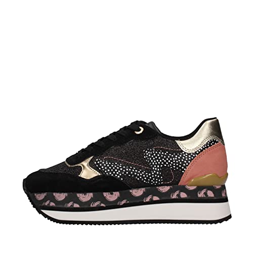 MANILA GRACE Zapatillas AI21 DS652LS, Negro y dorado., 41 EU