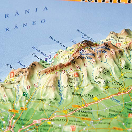 Mapa en relieve de Mallorca: Escala 1:400.000