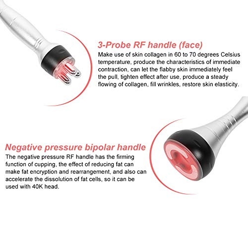 Máquina Cavitación y Radiofrecuencia Facial Ultrasónico 40K Adelgazamiento de Cuerpo Instrumento, Rejuvenecimiento Piel Reafirmante Eliminar Celulitis Arrugas Masajeador de Cara Corporal de Grasa (#2)