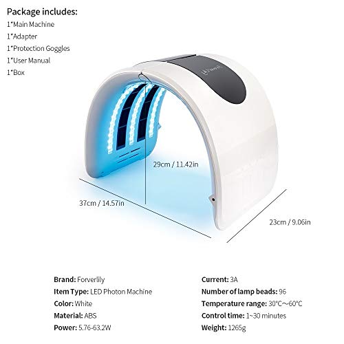 Máquina de fototerapia LED de 7 colores mejorada, PDT Máscara de luz LED de 7 colores portátil para acné, enrojecimiento, arrugas, antienvejecimiento, rejuvenecimiento de la piel