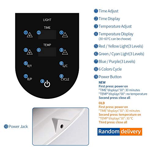 Máquina de fototerapia LED de 7 colores mejorada, PDT Máscara de luz LED de 7 colores portátil para acné, enrojecimiento, arrugas, antienvejecimiento, rejuvenecimiento de la piel