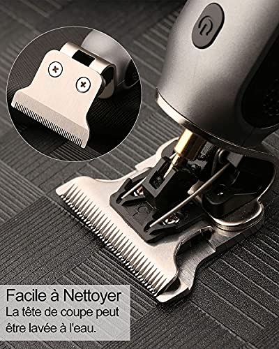 Maquinilla cortar pelo profesional,Maquina de afeitar barba hombre electrica,USB rápido recargable,Impermeable cuchillas T,Kit cortapelos hombres para hacer degradado,calvo,hombres y peluqueros regalo