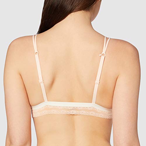 Marca Amazon - IRIS & LILLY Sujetador Bralette con Encaje Mujer, Rosa (Pale Dogwood/angel Wing), M, Label: M