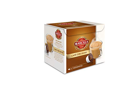 MARCILLA Café con Leche - cápsulas compatibles con las cafeteras Nescafé(R)* Dolce Gusto(R)* | 3 paquetes de 14 cápsulas - Total 42 cápsulas