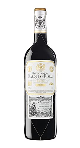 Marqués de Riscal - Vino tinto Reserva Denominación de Origen Calificada Rioja, Variedad Tempranillo, 24 meses en barrica - Botella individual x 750 ml