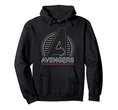 Marvel Avengers Logo in Neon Lights Sudadera con Capucha