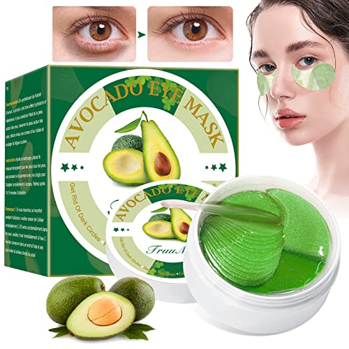 Mascara Para Los Ojos, Eye Mask, Ojos Parches,Contorno de Ojos Antiarrugas, Reduce las bolsas bajo los ojo, ojeras, patas de gallo e hinchazón- 60 Piezas