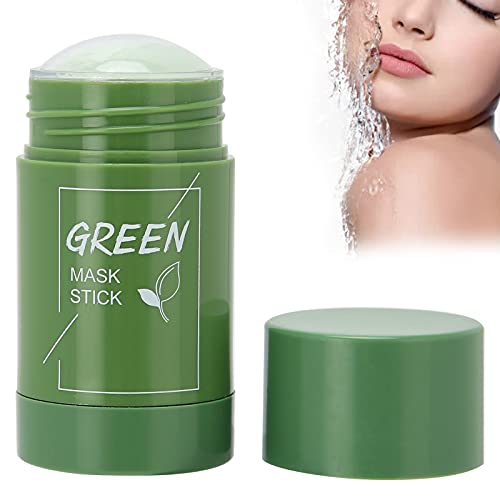 Mascarilla en barra verde, Elementos minerales 40 g Mascarilla limpiadora de té verde, Reduce los puntos negros, Mejora la opacidad del rostro, Ilumina el tono de la piel, Mascarilla facial de arcilla