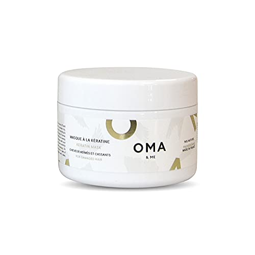 MASCARILLA PELO PROFESIONAL KERATINA OMA & ME - Acondicionador Pelo y Tratamiento Keratina Cabello Seco y Dañado - Con un 94% de Ingredientes Naturales - Mascarilla Pelo (250ml)