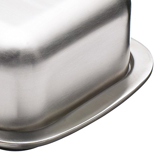 masterclass Kitchen Craft Insulated Butter Dish, Silver