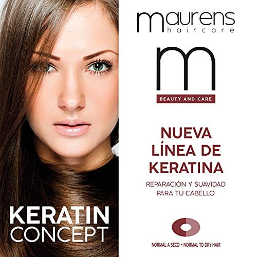 Maurens Champú Reparador Keratin Concept, con Keratina, Aceite de Argán y proteínas Vegetales, 400 ml