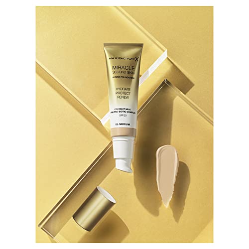 Max Factor Miracle Touch Second Skin - Base de maquillaje hidratante