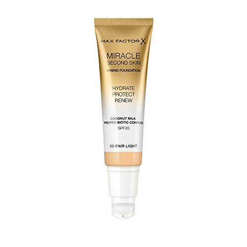 Max Factor Miracle Touch Second Skin Base De Maquillaje, Tono 02, 30 Ml