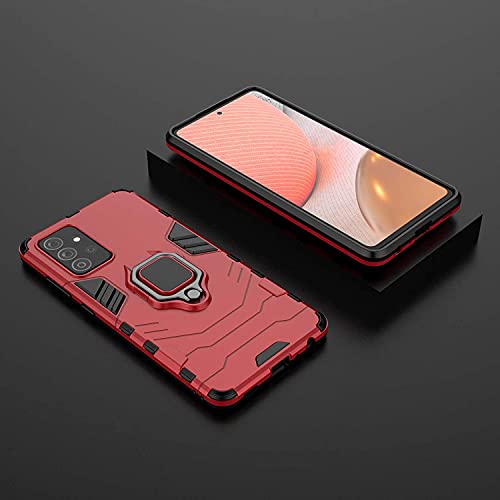 Max Power Digital Funda para móvil OPPO A53 / OPPO A53s / OPPO A32 Carcasa Magnética con Anillo Imán Híbrida Antigolpes Resistente Rígida Dura [Tecnología de Absorción de Golpes] (OPPO A53/A32, Rojo)