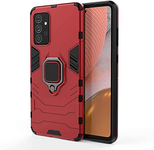 Max Power Digital Funda para móvil OPPO A53 / OPPO A53s / OPPO A32 Carcasa Magnética con Anillo Imán Híbrida Antigolpes Resistente Rígida Dura [Tecnología de Absorción de Golpes] (OPPO A53/A32, Rojo)