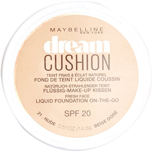 Maybelline DREAM CUSHION FDT NU 21 Nude base de maquillaje - Base de maquillaje (Nude, #EDCEA5, 26 mm, 70 mm, 70 mm, 62 g)