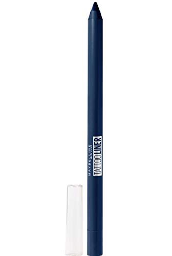 Maybelline New York, Tattoo Liner, Lápiz de Ojos Semi-permanente, Waterproof, No transferible, Tono: 920 Striking Navy, Azul Marino, 1.3 gr