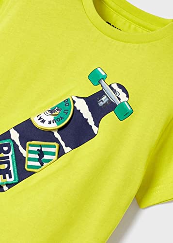 Mayoral Camiseta Manga Corta Niño – Camiseta lenticular – Dibujo en Movimiento - 100% Algodon – Naranja – Camiseta niño Tigre - Ropa niños de 2 años a 8 años (Limon, 5 años)