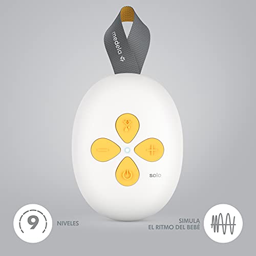 Medela Extractor de leche eléctrico Solo - notablemente más silencioso, recargable por USB, con embudo PersonalFit Flex y tecnología de extracción de 2 fases de Medela