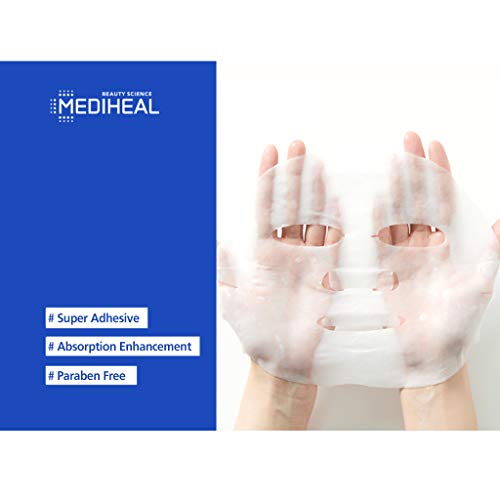 Mediheal IPI Lightmax Máscara Ampoulex, paquete de 10, mascarilla de hoja de 2 pasos con ceramida, hoja de mascarilla facial de ampolla para luminosidad de la piel, limpieza de poros e hidratación