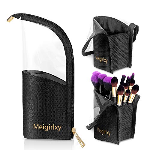 Meigirlxy Soporte Para Brochas de Maquillaje (Negro)