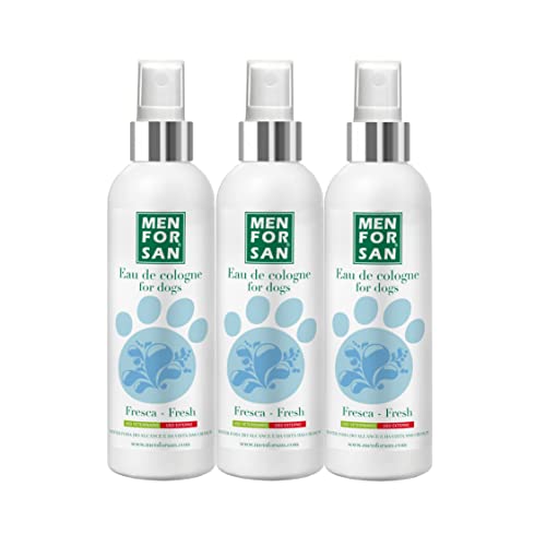 MENFORSAN Agua de Colonia Fresh para Perros 125ml, Pack de 3 Unidades