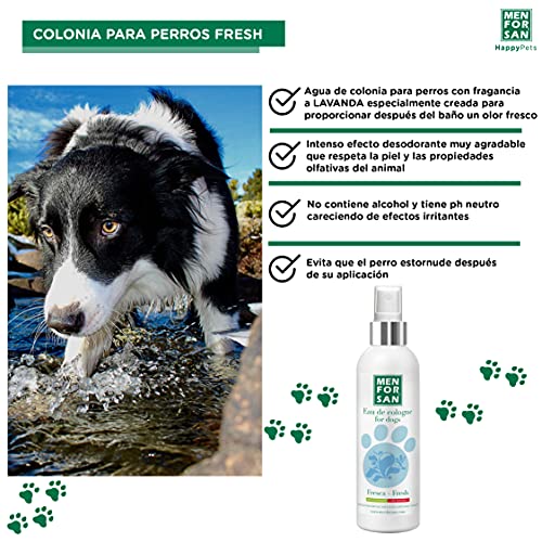 MENFORSAN Agua de Colonia Fresh para Perros 125ml, Pack de 3 Unidades