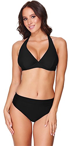 Merry Style Sujetador de Bikini Parte de Arriba Bañador Top de Traje de Baño Mujer 74RN24 (Negro (9240), EU 80 C=ES 95 C)