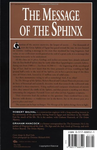 MESSAGE OF THE SPHINX: A Quest for the Hidden Legacy of Mankind