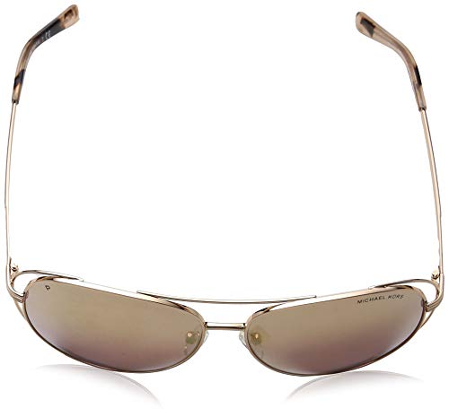 Michael Kors 0MK1024 Gafas de Sol, Shiny Rose Gold/Tone, 58 para Mujer