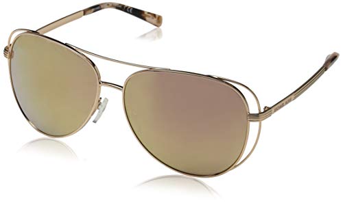 Michael Kors 0MK1024 Gafas de Sol, Shiny Rose Gold/Tone, 58 para Mujer