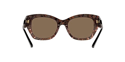 Michael Kors Palermo MK2119 - Gafas de sol (392273) Marrón Floral Acetato/Marrón Oscuro Sólido - 53mm