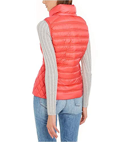 Michael Kors Women's Coral Peach Down Puffer Hooded Vest Jacket (M)