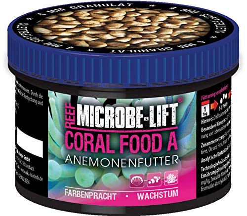 MICROBE-LIFT Coral Food A - Alimento para anémonas - Alimento granulado blando para anémonas en cualquier acuario de agua salada, 150 ml / 50 g