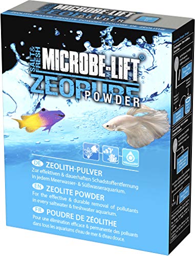 MICROBE-LIFT Zeopure Powder - Zeolita en Polvo para Agua Cristalina, Elimina los Contaminantes, Ideal para Cualquier Acuario de Agua Salada y Dulce