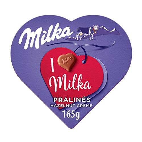 Milka - Bombones Cubiertos y Rellenos de Cremosa Mousse de Chocolate con Leche de los Alpes - Caja de 165 g