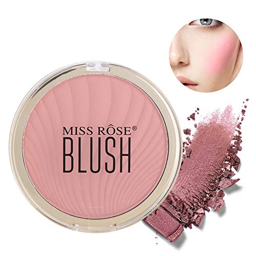 Miss Rose Blush Cosméticos, Coloretes En Polvo, Teca Natural, Impermeable de Un Solo Color y Maquillaje Nutricional Duradero para El Rostro(01#)