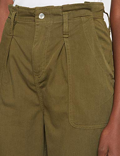 MISS SELFRIDGE Khaki Hang Tab Trousers Pantalones, Caqui, 8 para Mujer