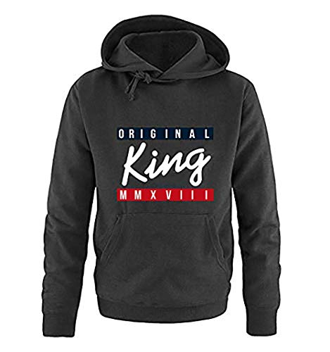 Mixcept King Queen - Juego de sudadera con capucha para parejas, San Valentín, regalo para parejas, parejas, parejas, pareja, couple, Mr y Mrs, 1 pieza, Black-queen 1pc, S