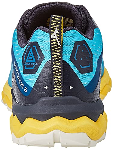 Mizuno Wave Daichi 6, Zapatillas para Carreras de montaña Hombre, Scubab Azufre Blanco de Nieve, 44 EU