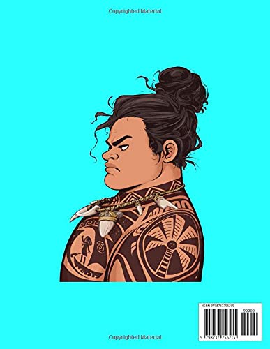 Moana Color by Number: Princess Animation Illustration Color Number Book For Kids Adults, 8.5"x11" With Color Chart in Back Side, Easy to Color