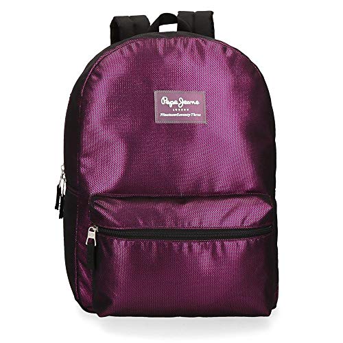 Mochila Pepe Jeans Lily Portaordenador 15,6", Morado, 32x44x15 cm