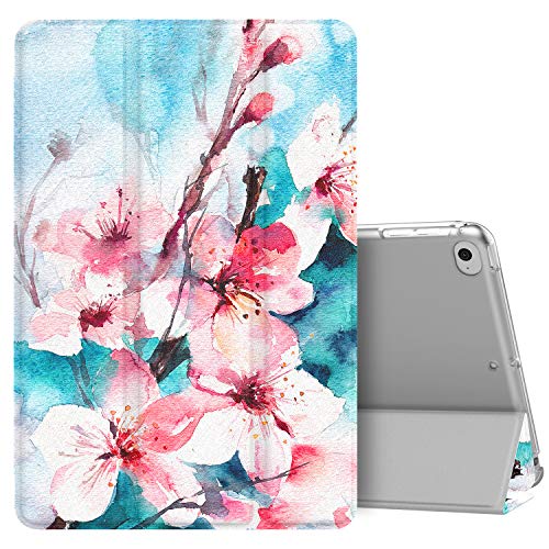 MoKo Compatible con New iPad Mini 5th Generation 7.9" 2019/iPad Mini 4 2015 Funda, Delgado y Ligero Protector con Magnética Función de Cargar/Par y Auto Sueño/Estela - Flor de melocotón