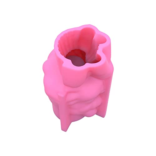 Molde de maceta de cabeza - Molde de jarrón de resina | Molde de silicona para maceta de flores suculentas de interior 3D en forma de piruleta para niña, herramienta antiadherente hecha a mano Richy