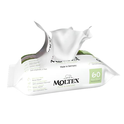 Moltex Pure & Nature Toallitas para Bebé - 720 toallitas, 12 paquetes (12x60)